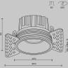 Встраиваемый светильник MAYTONI ROUND DL058-12W2,7K-TRS-B